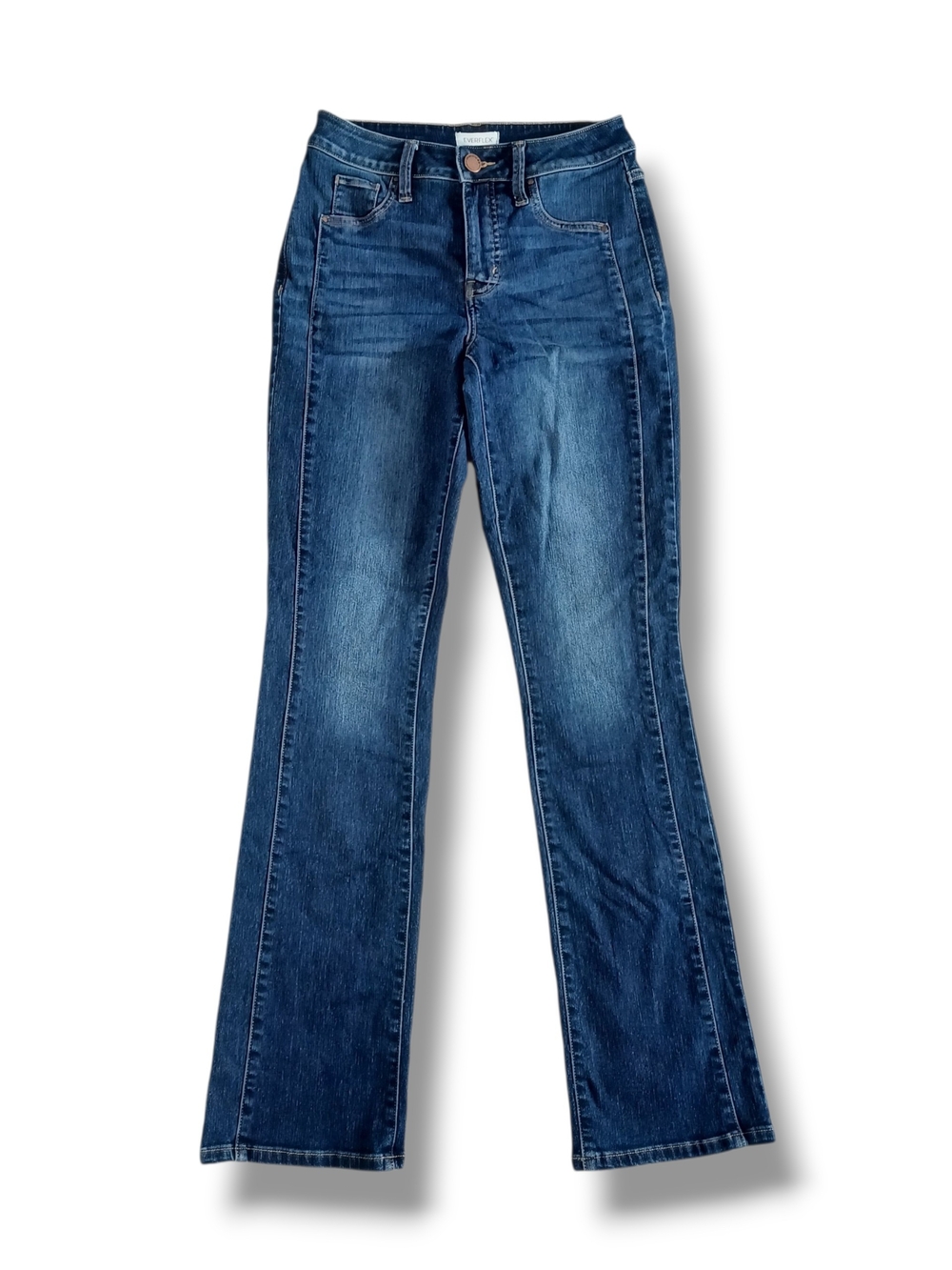 Maurices Everflex Womens Jeans Slim Bootcut Highrise Dark Wash Size 4L 28x32.5